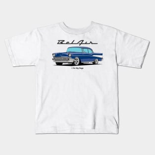 57 Bel Air Blue (Dark) Kids T-Shirt